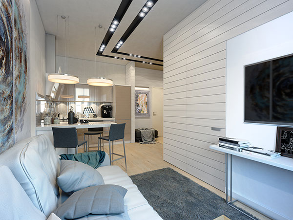 Come sfruttare al meglio lo spazio: 4 mini appartamenti di design ... Arredare 35 mq