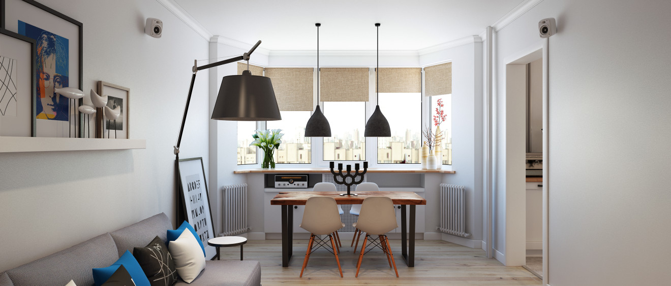 A Mosca un appartamento dello stile scandinavo