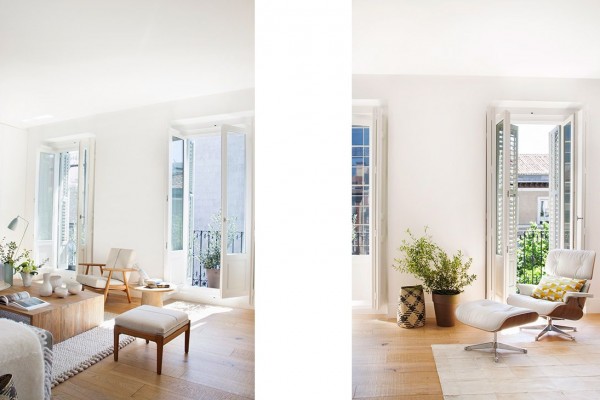 Un nuovo look moderno e pulito per una vecchia casa nel cuore di  Madrid