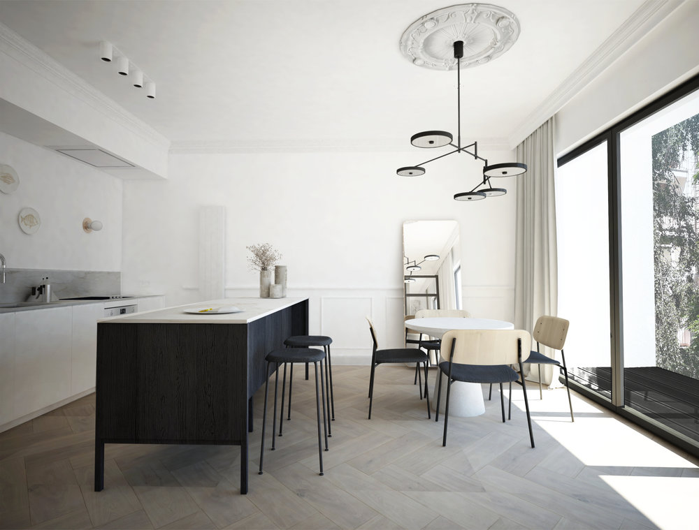 Appartamento neoclassici di Home and Wood