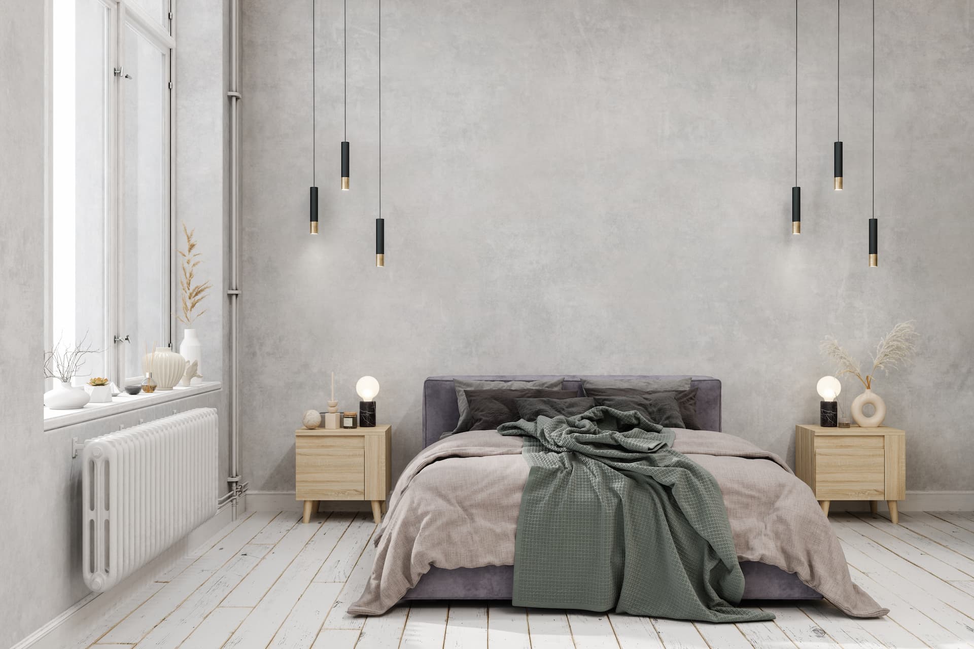 Camera da letto arredata con buon gusto