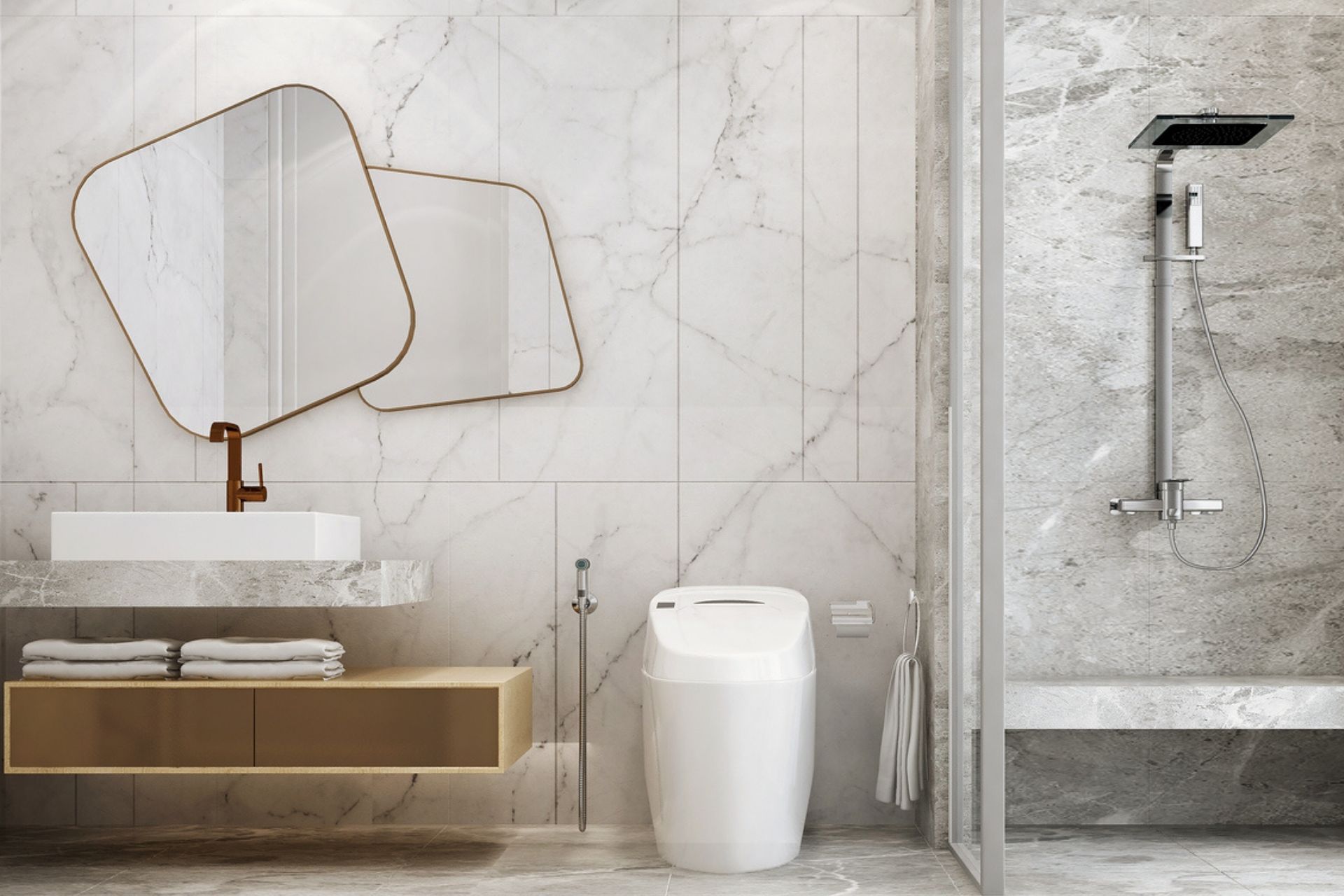 Bagno moderno elegante bianco