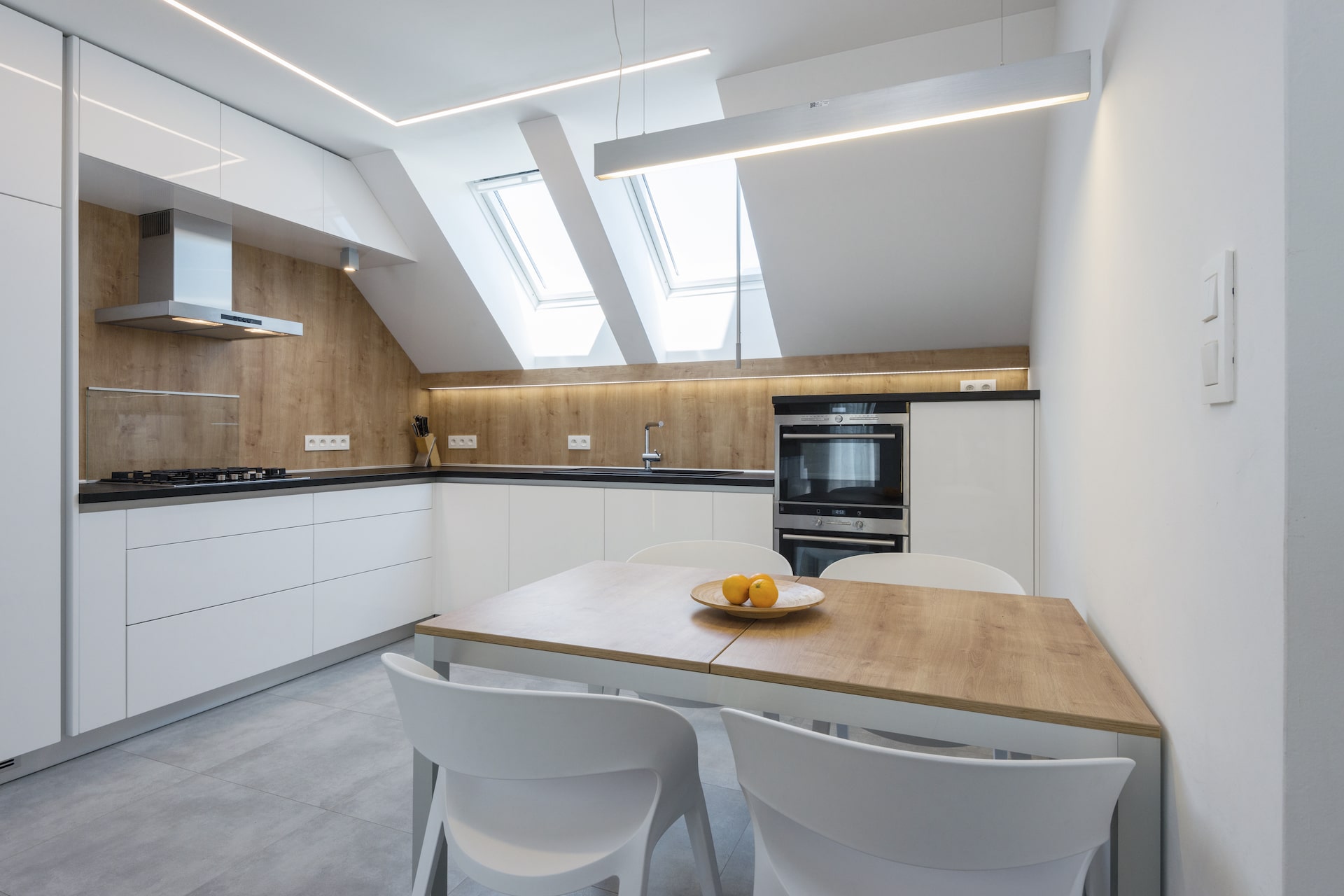 Cucina in mansarda
