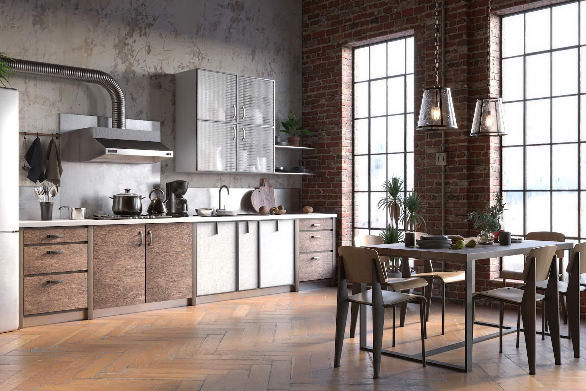 Cucina in stile industriale