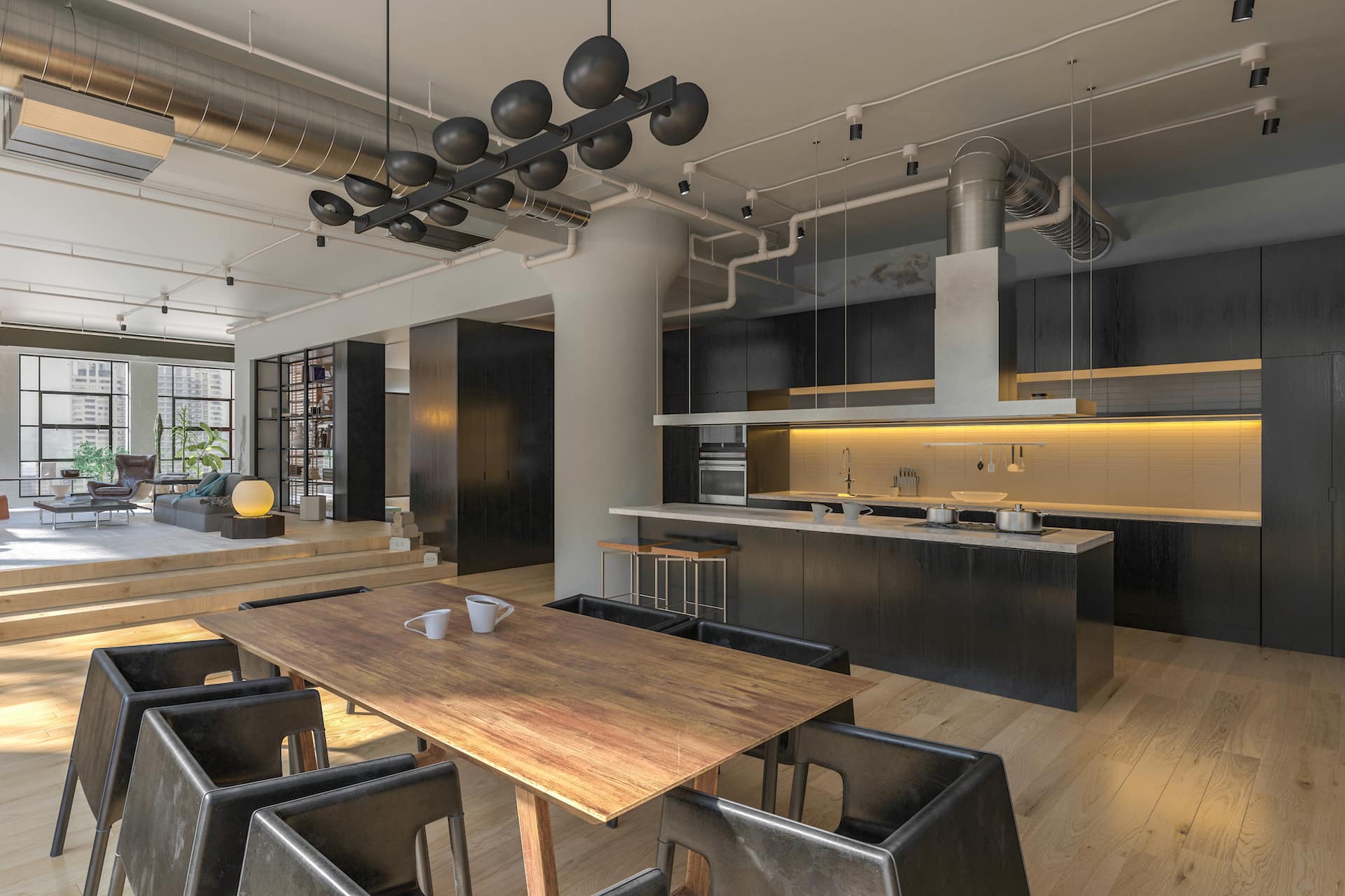 Cucina in stile industriale