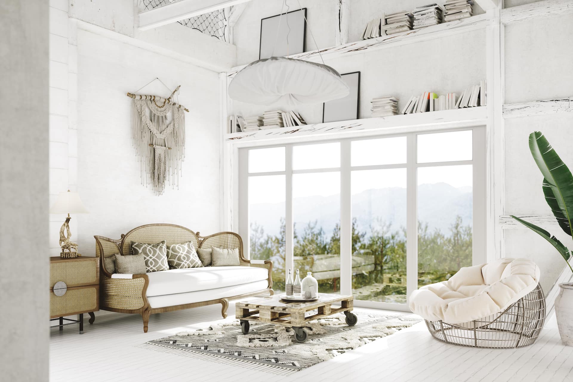 Soggiorno shabby chic moderno