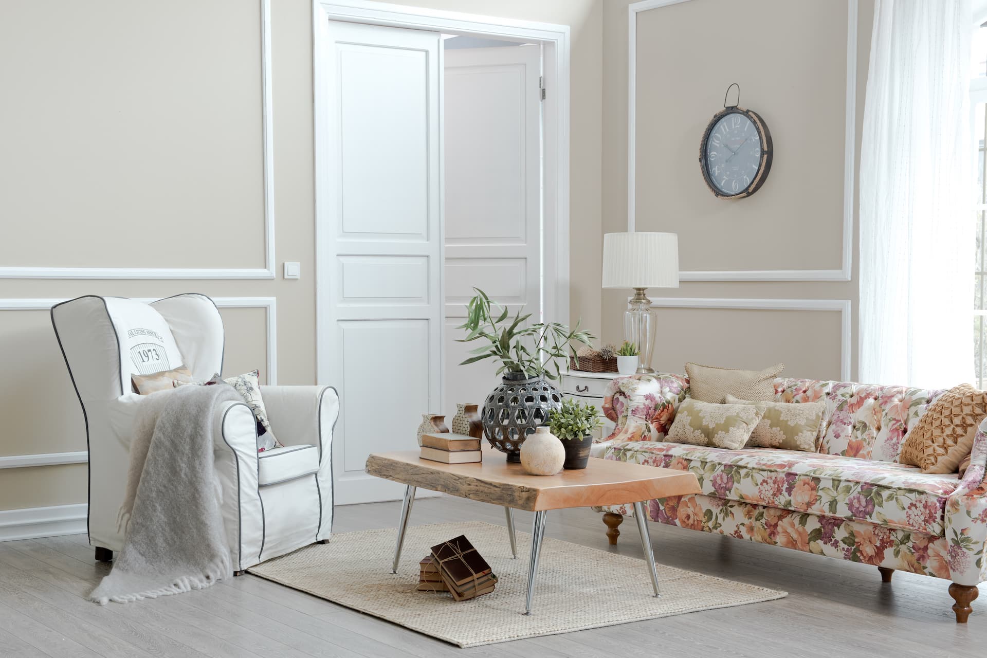 Soggiorno shabby provenzale