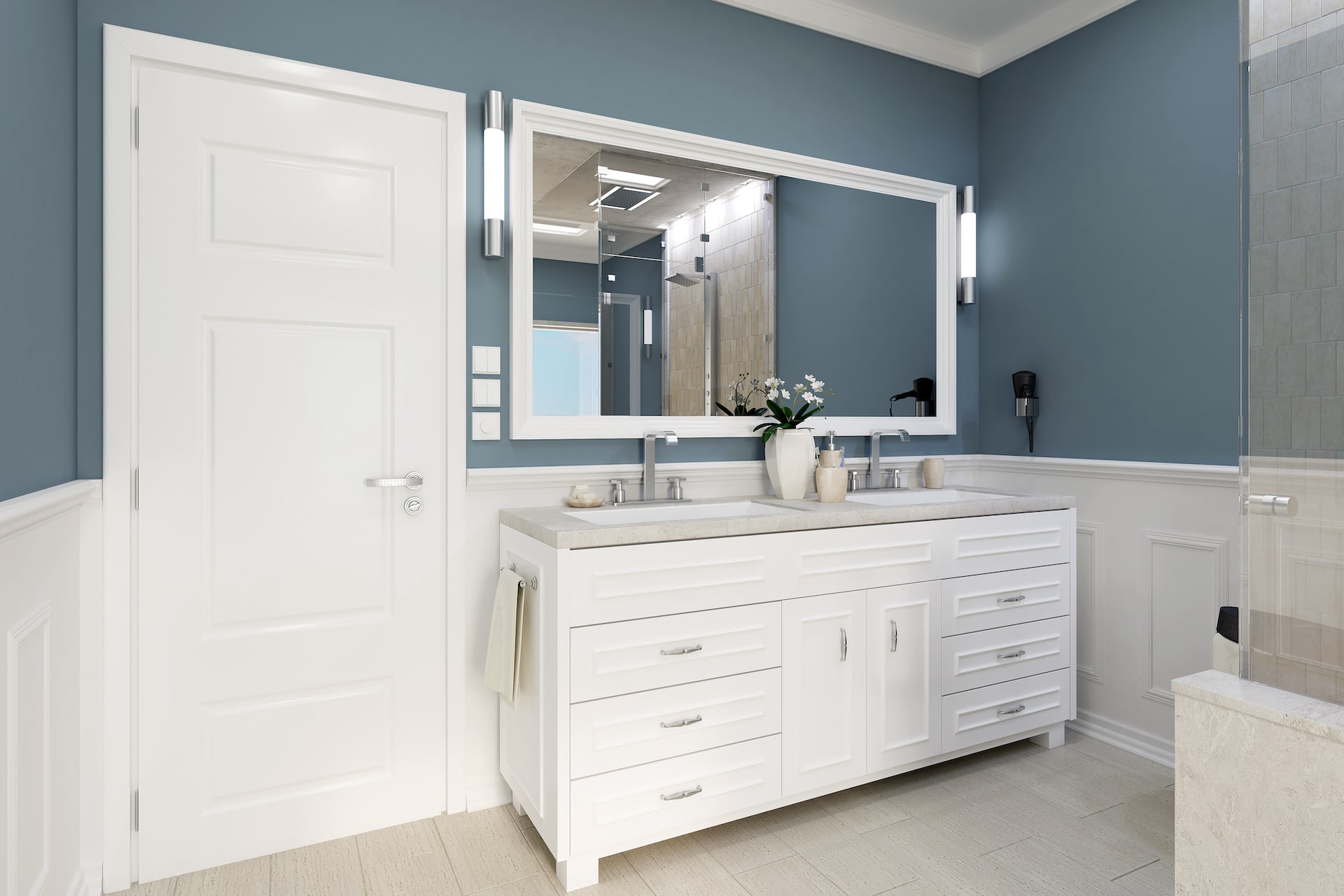 Idee pittura pareti bagno con colori idrorepellenti