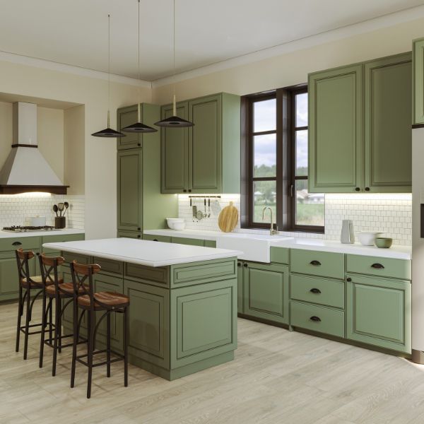 Idee per arredare una cucina verde salvia: quattro ispirazioni
