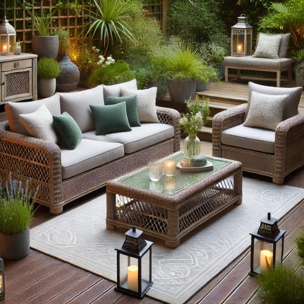 Creare un salottino da giardino in materiali intrecciati: eleganza e resistenza