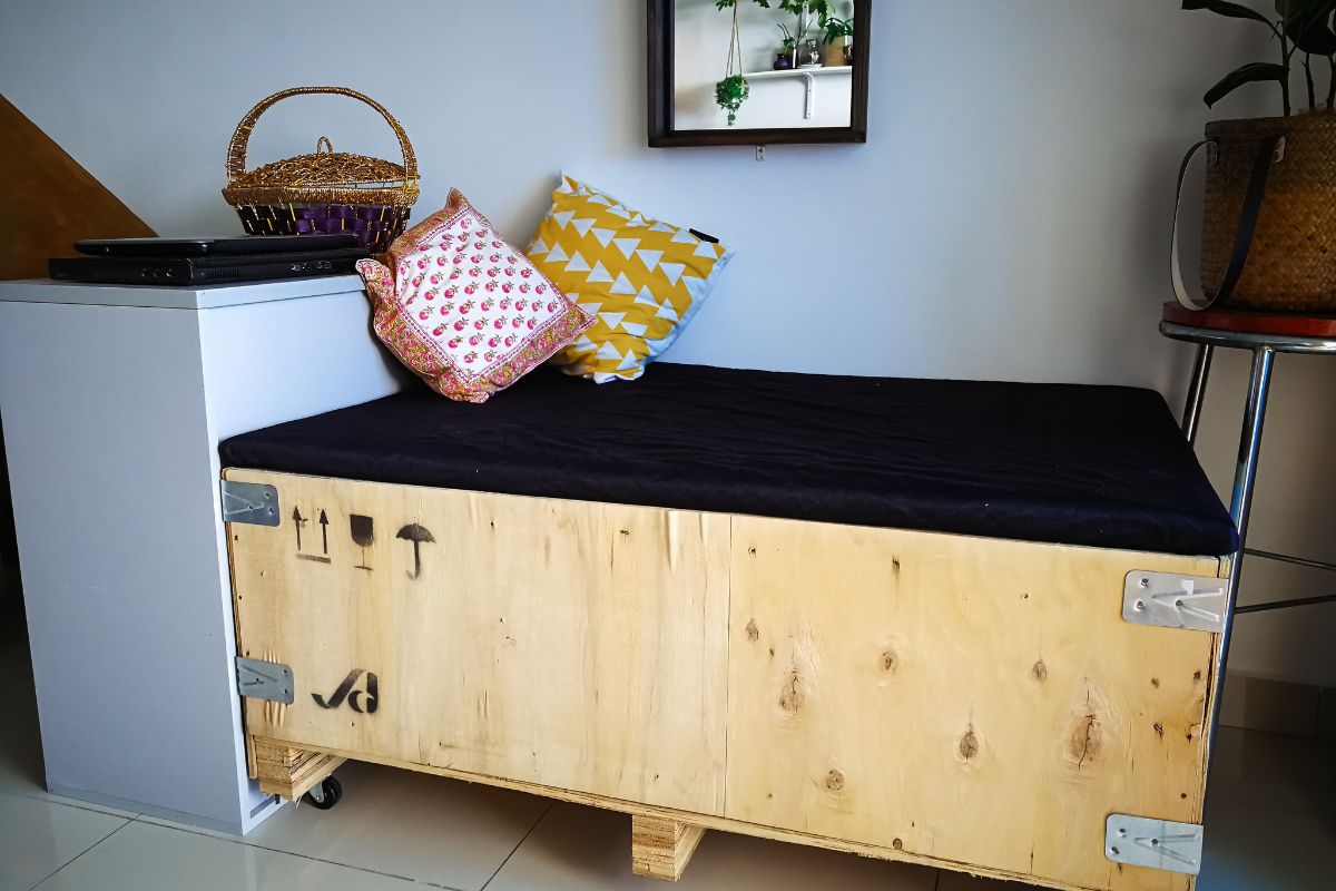 panca contenitore fai da te in legno