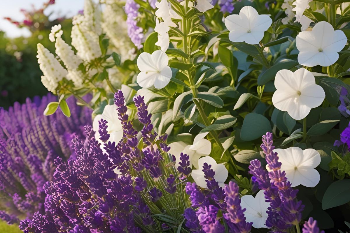 piante di lavanda, salvia e gelsomino