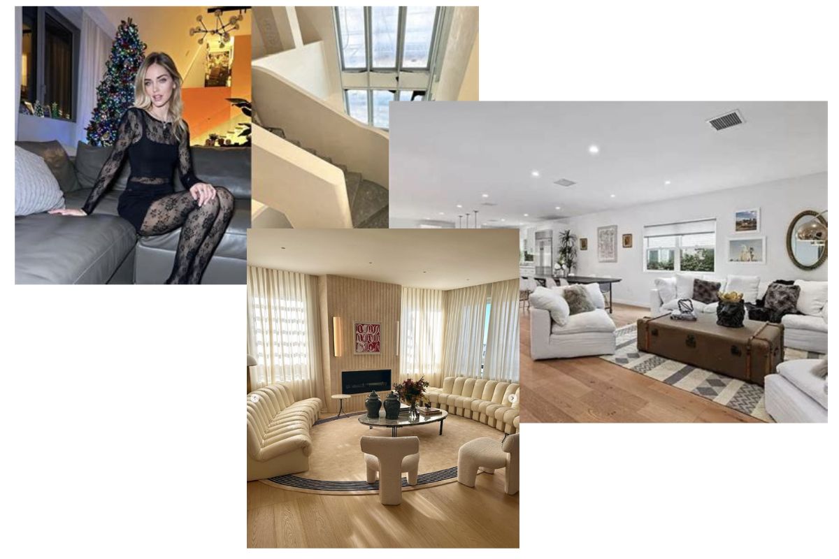 collage interno casa chiara ferragni