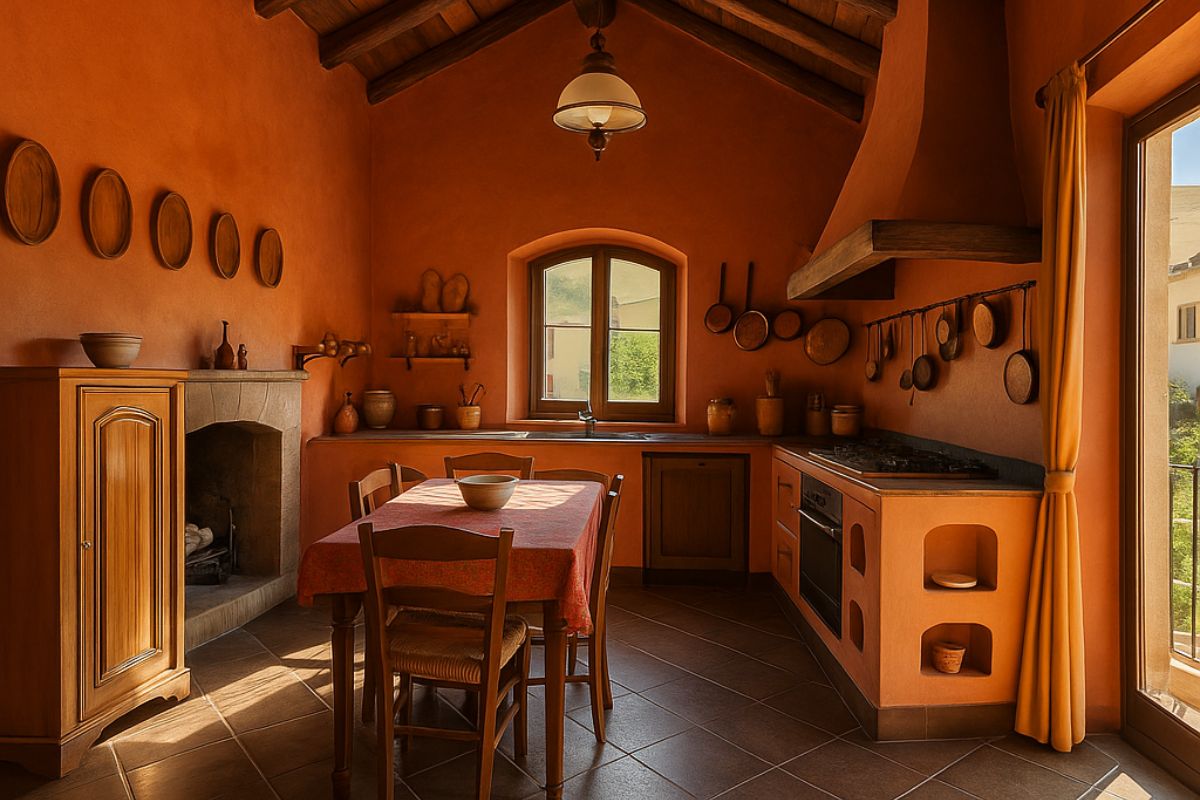 la cucina di una casa campidanese