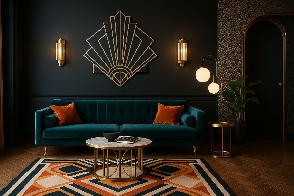 divano in velluto classico stile art deco