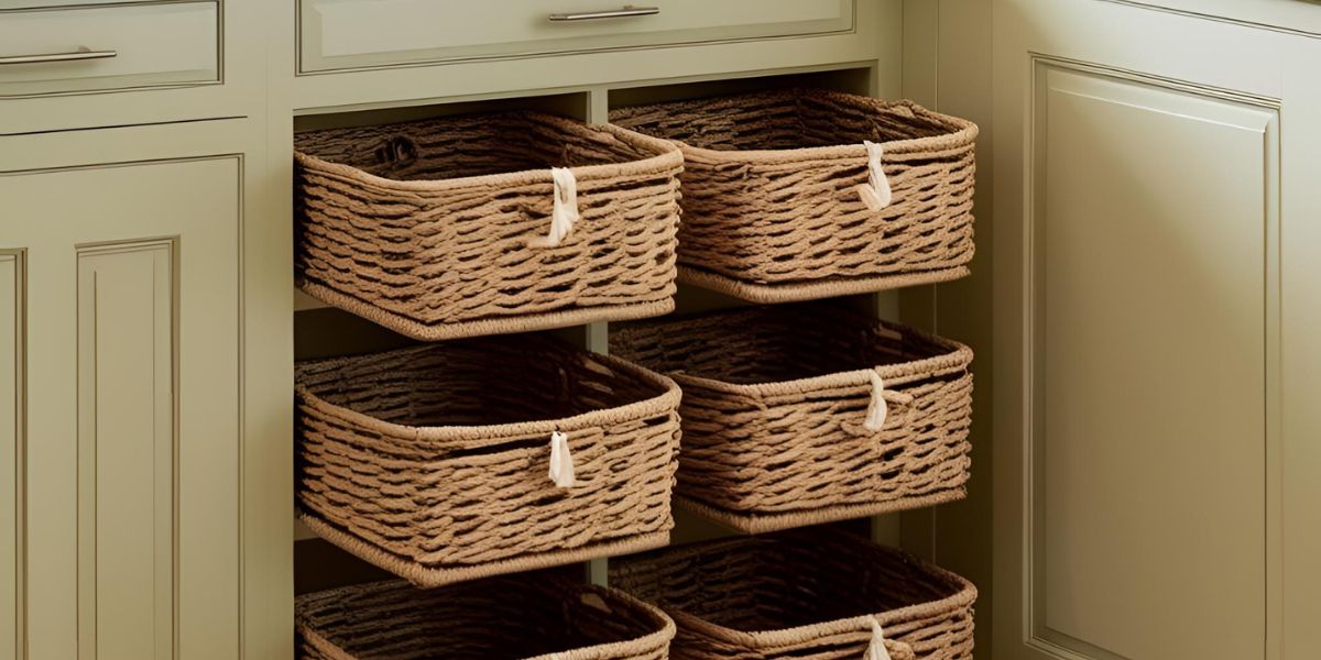 cesti per arredamento a scomparsa in cucina
