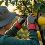 agricoltore spiega come potare il limone