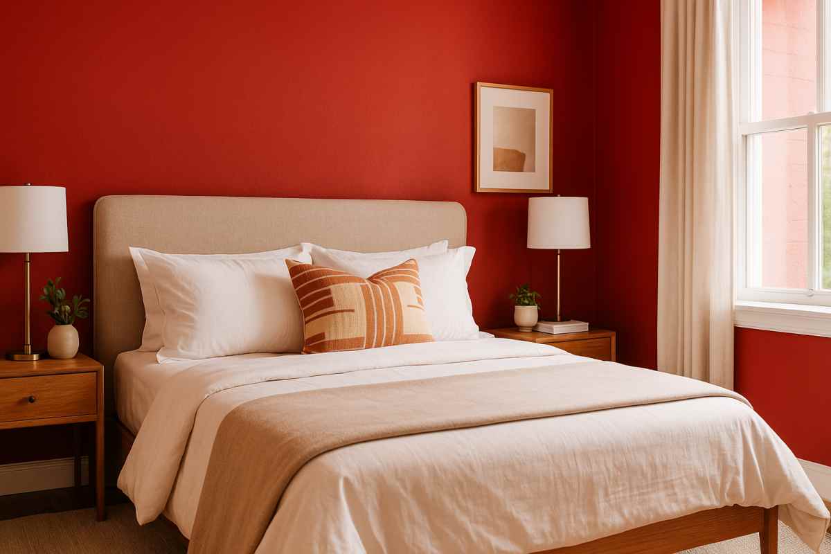 camera da letto rosso
