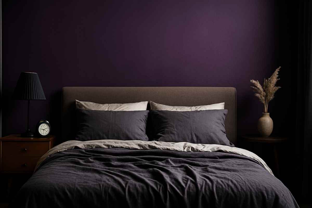 camera da letto viola