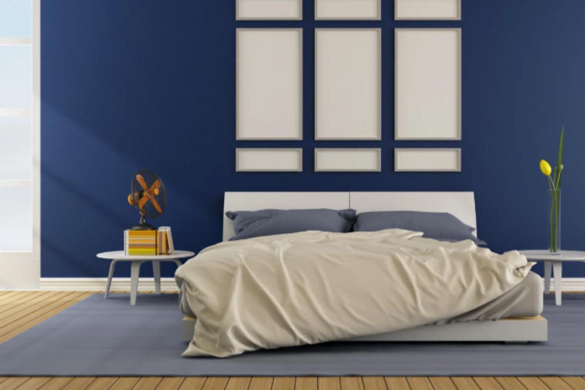 Idee d'arredo per camere da letto particolari moderne blu camera da letto