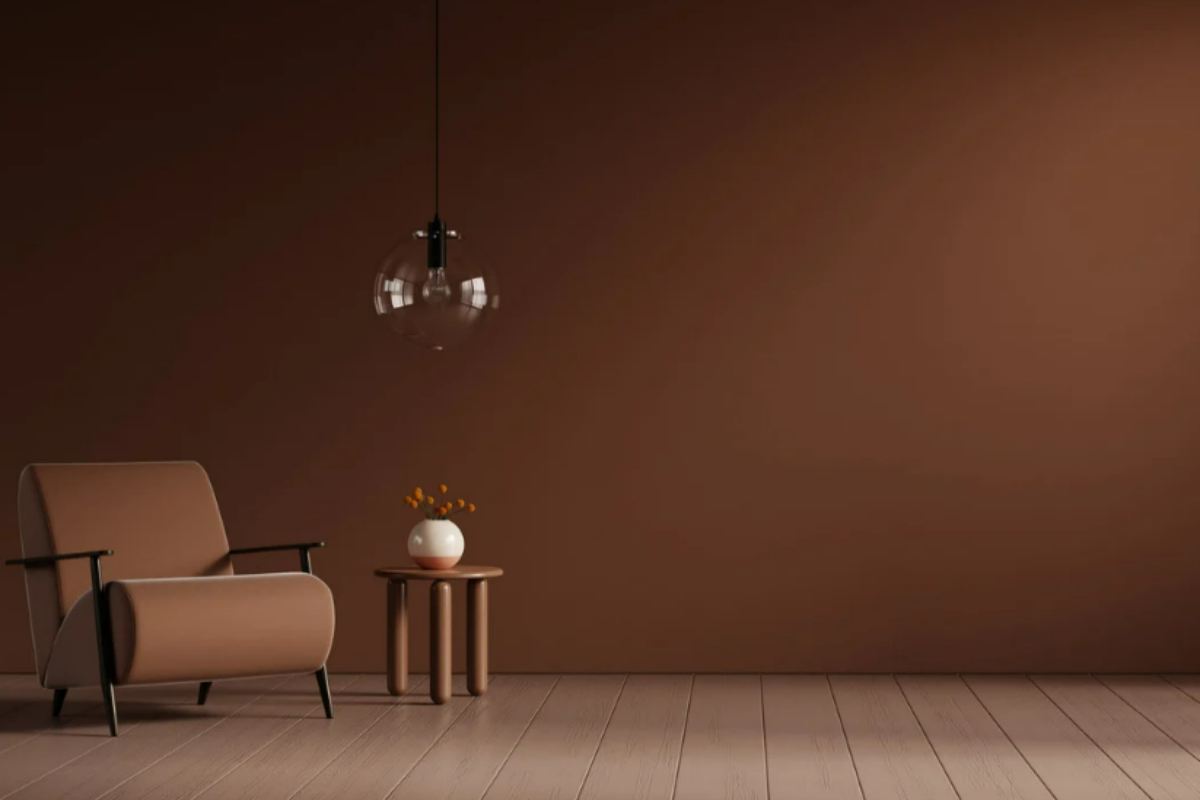 L'unico colore che non può mancare in casa questo autunno: 3 idee facili ed economiche per usarlo subito nell'arredamento Parete soggiorno Mocha Mousse
