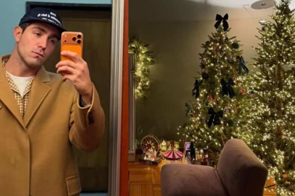 Un salotto, due alberi di Natale. La scelta particolare di Tommaso Zorzi, destinata a fare tendenza albero tommaso zorzi natale 22 12 2025 casadistile.it