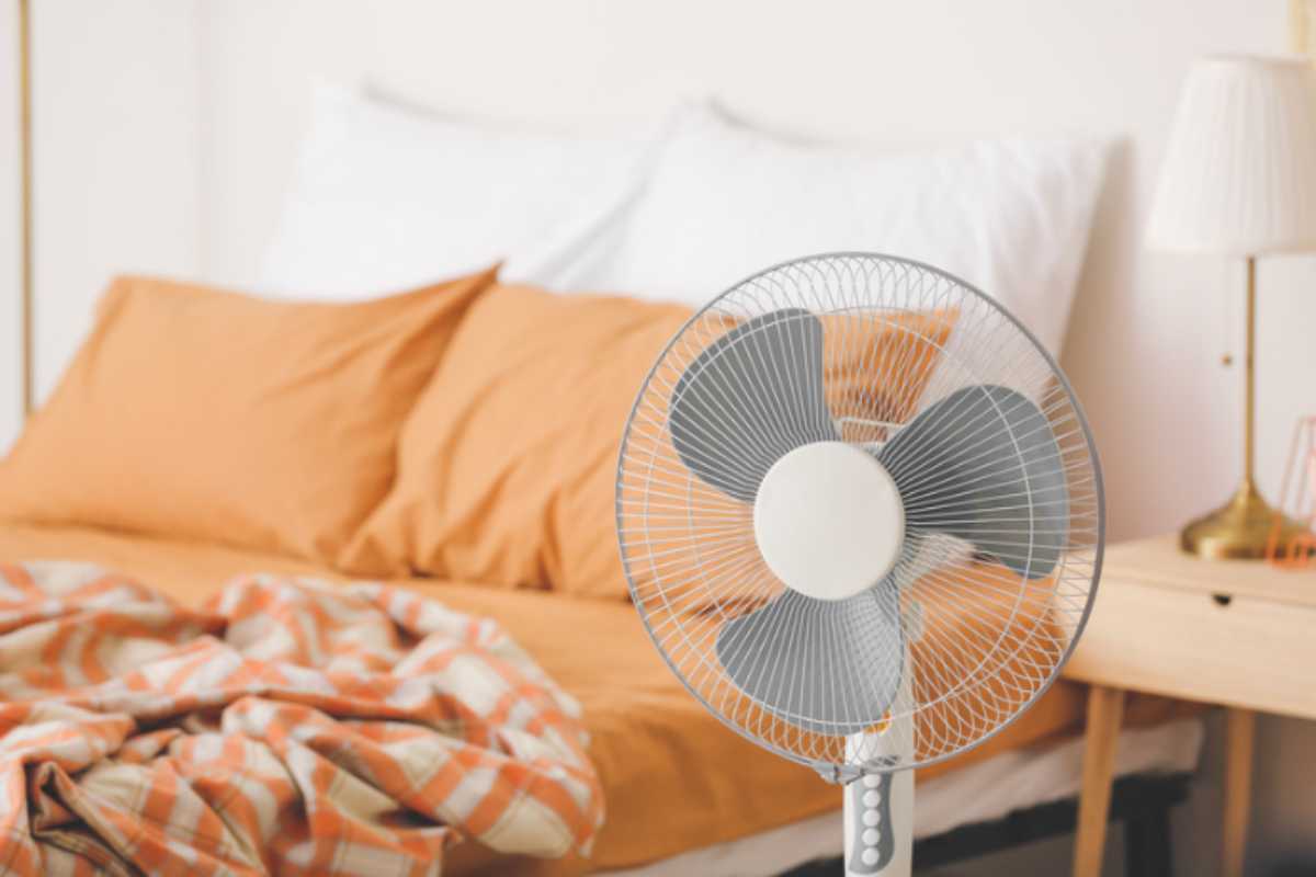 Posizioni il ventilatore davanti al letto? Sbagli — I tecnici del sonno lo mettono in questo punto preciso della camera camera da letto ventilatore