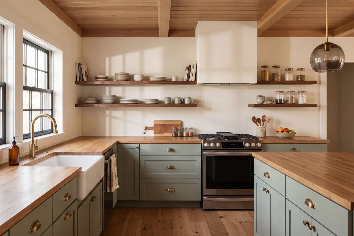 Cucina autunno 2026: gli interior designer italiani hanno già scelto il colore e non è quello che ti aspetti cucina verde salvia